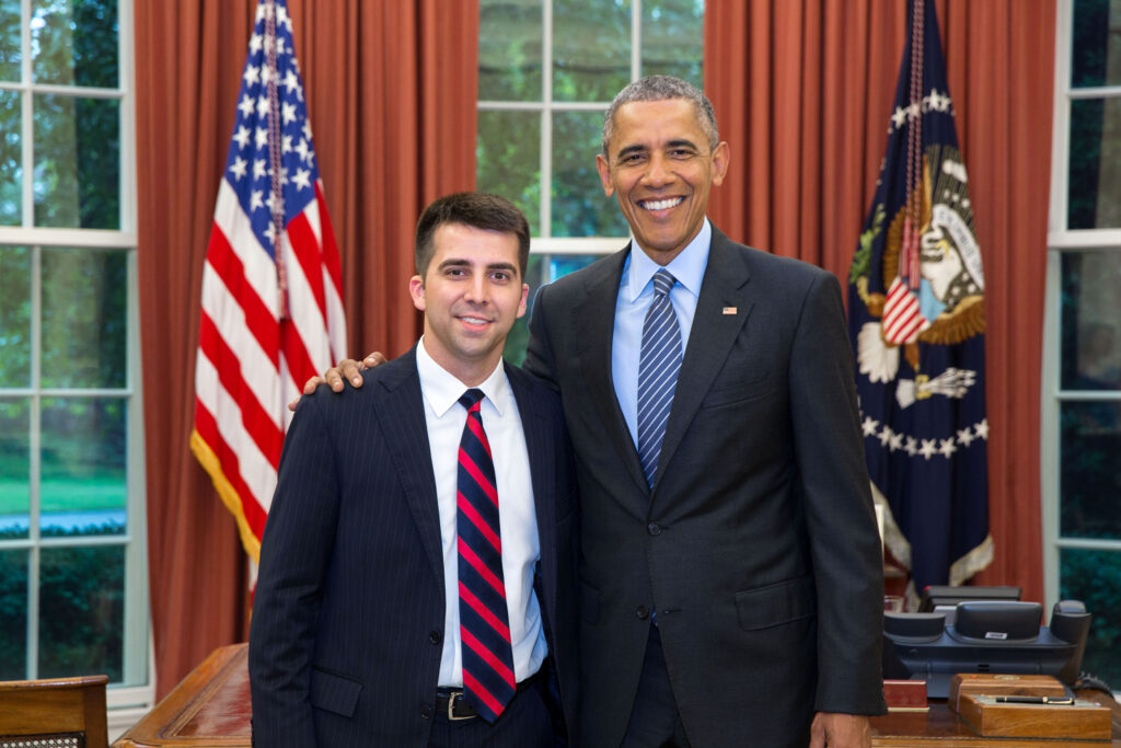 Jeremy with Barack Obama